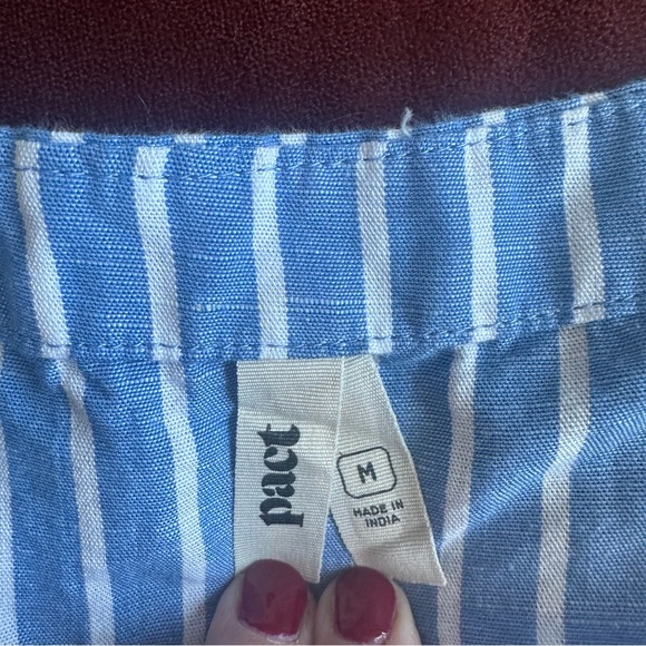 Pact Women's Cotton Canopy Linen Blend Button-Front Dress. Size Medium. - Picture 2 of 6